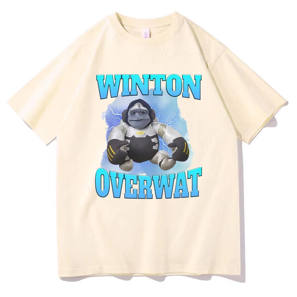Winton Overwat Meme Funny Meme Tshirt Men's Summer Tees Men and Women Fashion Streetwear Male Vintage Casual T-shirt 2026 New