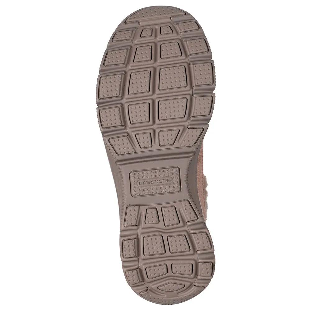 Skechers easy going dreamers luxe v ankle boots suede brown