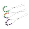 Hand-Wound Natural Crystal Round Bead Push-Pull Pull Bracelet Adjustable Color Retention Bracelet B42