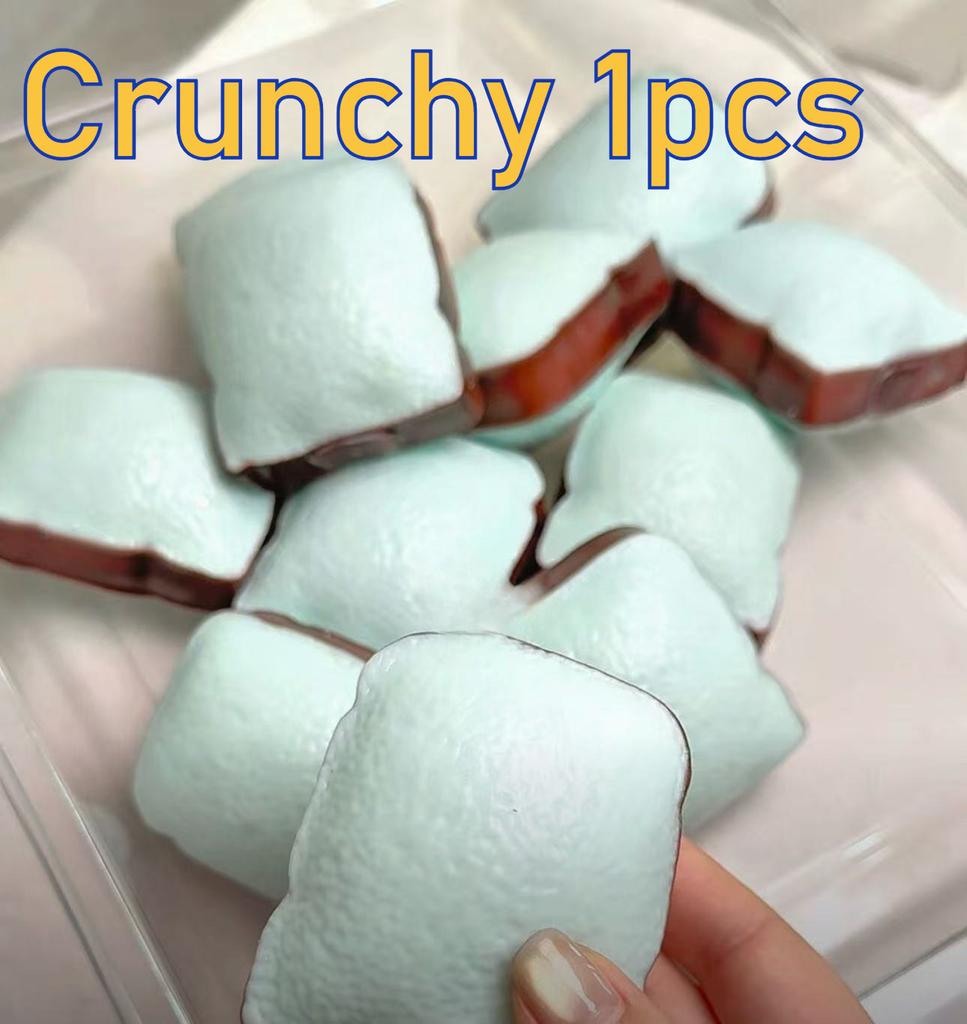 New Crunch Squishy Toast Slow Rise Squishy Squeeze Round Blocks Crunchy Filled ASMR Anti Stress Release Hand Relax Gift Toy