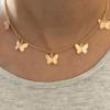 Bow Knot Fashion Clavicle Chains Alloy Bow Necklace New Diamond Pendant Necklace  Woman