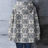 Women's Floral Print Loose Casual Long Sleeved Hooded Sweatshirt