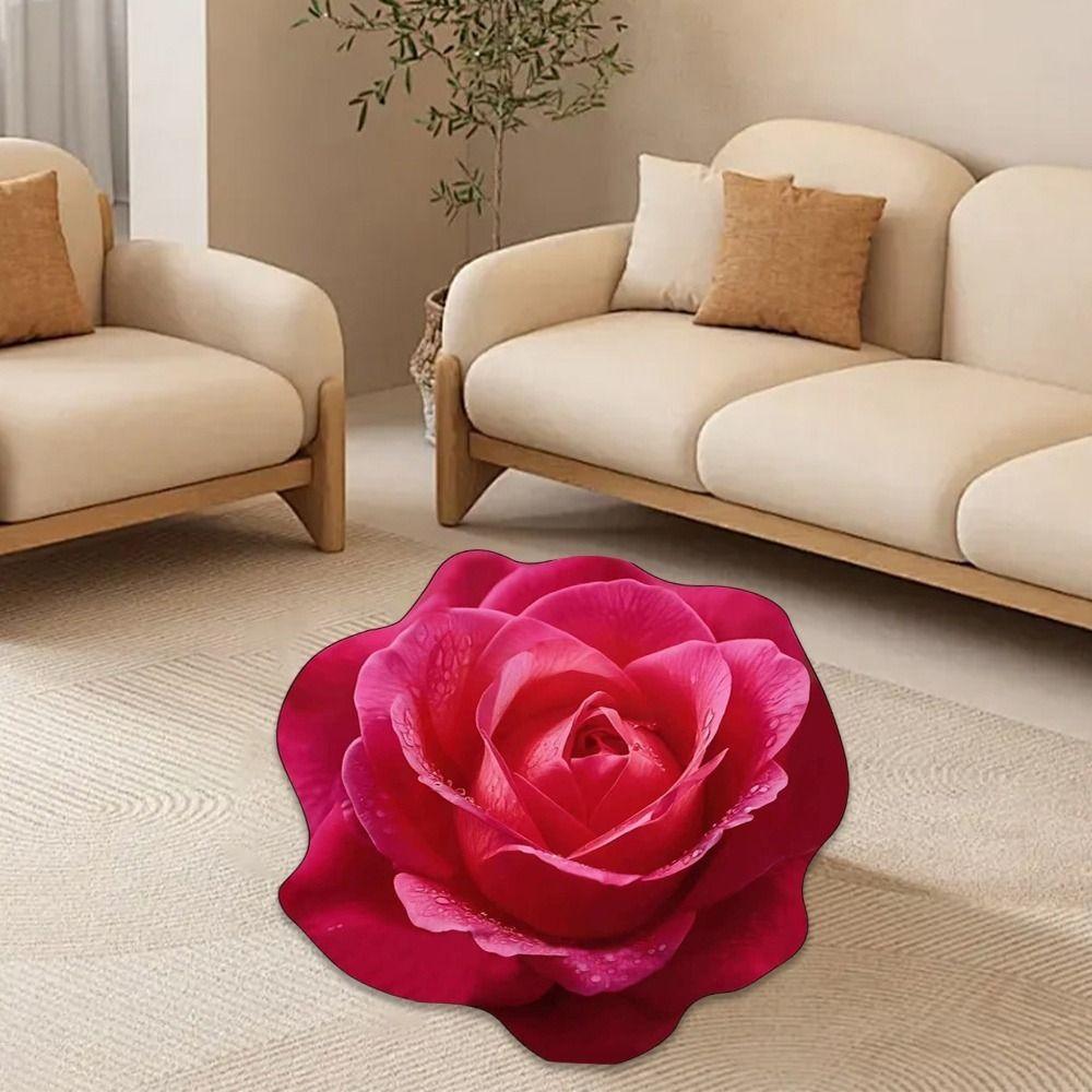 

Special-shaped Flower Carpet Crystal Velvet Door Gasket New Lotus Floor Mat 9