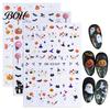 Easy To Use Nail Supplies Halloween Art Stickers, Cartoon Pumpkin Ghost Bat Decals for Stickers Decorations, Self-Adhesive Holiday Manicure Women Long