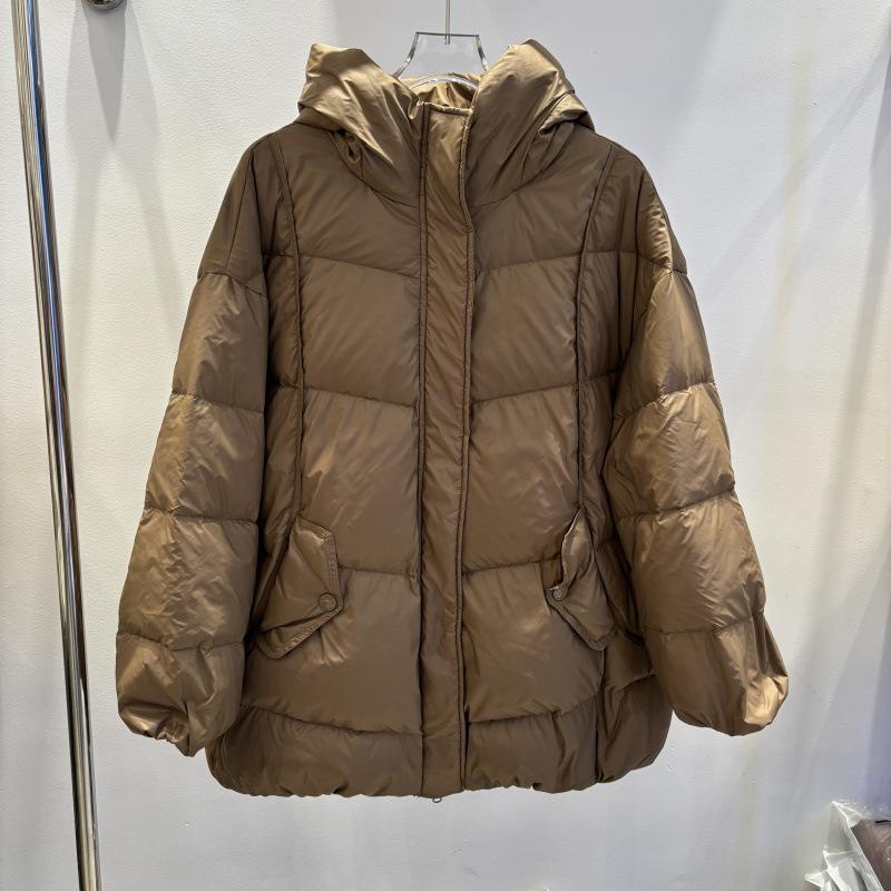 Winter new fashion hooded loose European station large size white duck down jacket women's warm jacket tide
