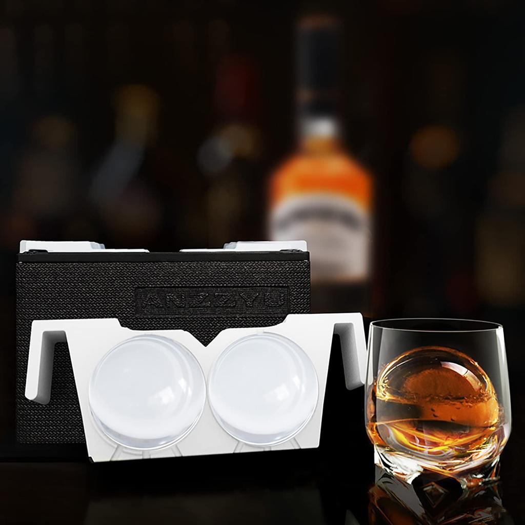 Super Big Size Crystal ANZZYU Transparent Ice Maker That Makes Drinking At Home More Enjoyable & Clear! (round Shape)