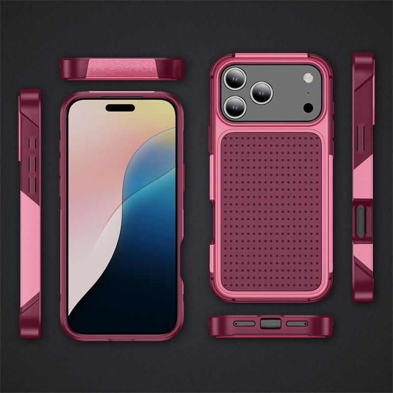 Military Rugged Anti-Drop Protect Phone Case For IPhone Air 17 16 15 14 Plus 13 12 11 Pro Max Air Hole OTT Armor Box Back Cover
