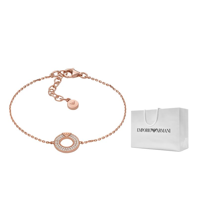 

Emporio Armani Ferris Wheel Round Peace Buckle Bracelet Women bracelet Rose-Gold EG3589221 Basic Packaging-Box