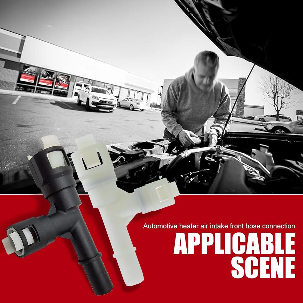 2 PCS Car Heater Inlet Hose Joint, Three-way Plastic Cooling Connector Accessories, Original Replacement 15055343 15055342, Compatible with Select