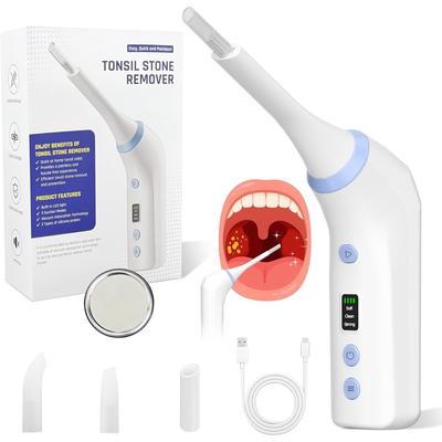 Electric Tonsil Stone Remover – Gentle Precise and Safe Removal with 3-Type Adjustable Suction & LED Light – Food-Grade Material,Rechargeable