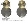 Versatile Earrings 1 Pair Large Double Round Disc Dangle Drop