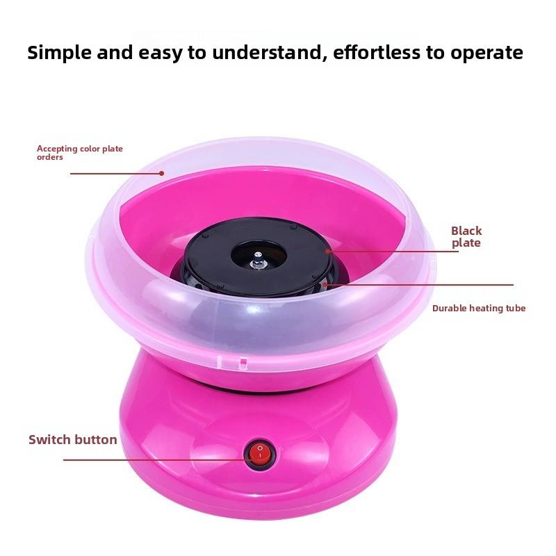 Máquina de algodón de azúcar eléctrica para niños, mini fabricante automático de dulces para el hogar