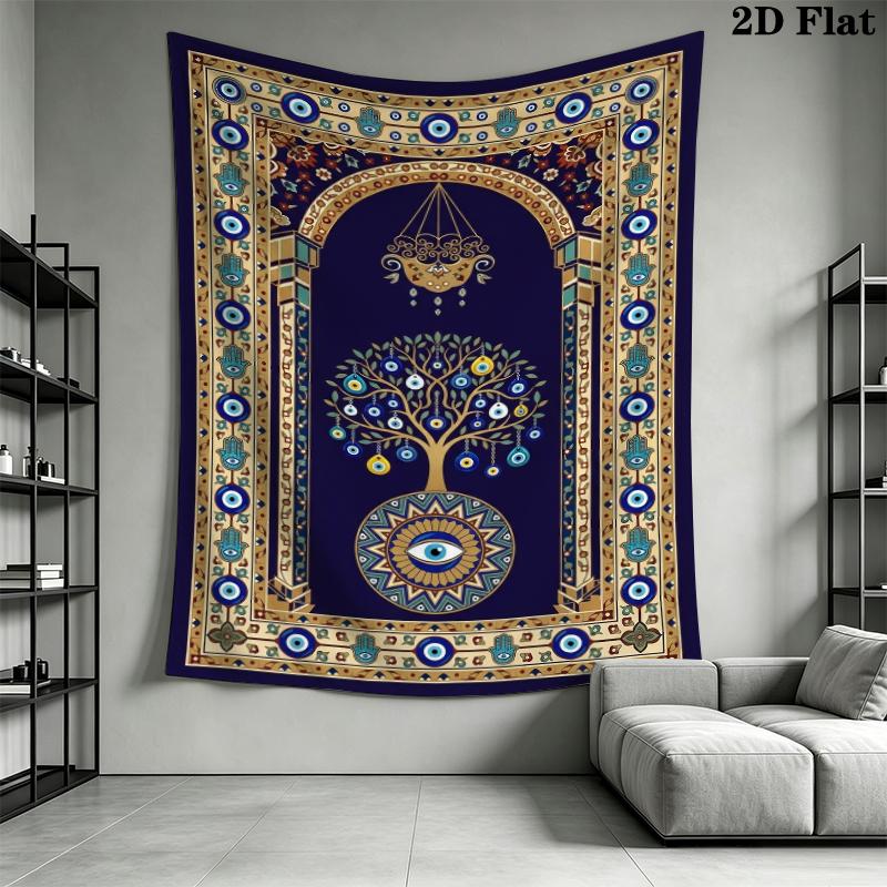 Böser Blick Wandteppich Ästhetisches Wandbehang Gedruckter Stoffdecke Dekorative Wandteppiche für Schlafzimmer Wohnzimmer Heimdekoration