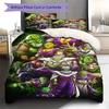 Son Goku Pattern Bedding,Quilt Set Quilt Cover Pillowcase Home Birthday Gift (1 * Duvet Cover + 2 * Pillowcase, Without Core)
