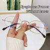 New Neutral Style Ultra-light and Fashionable Oval Frame Glasses Without Lenses Elegant and Luxurious Women's Glasses Frame