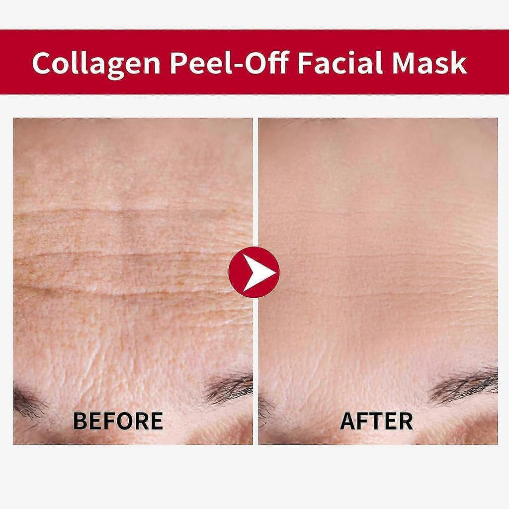 1-5x 50ml Real Collagen Fit Wrapping Mask, Peel-Off Facial Mask, Anti-Aging & Hydrating Face Mask for Hydration, Glow & Firming Less