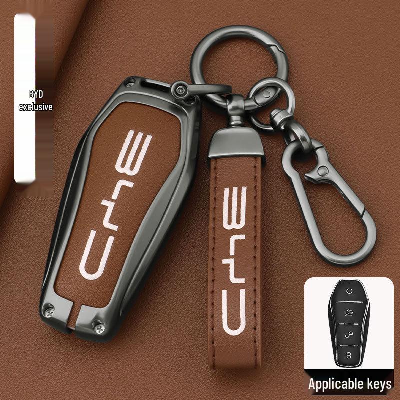 BYD Key Case for Models: Qin, Han Plus DMI, Song Pro, Tang, Yuan, Destroyer 05, Seagull, Dolphin, and Lion – Shell Buckle Design