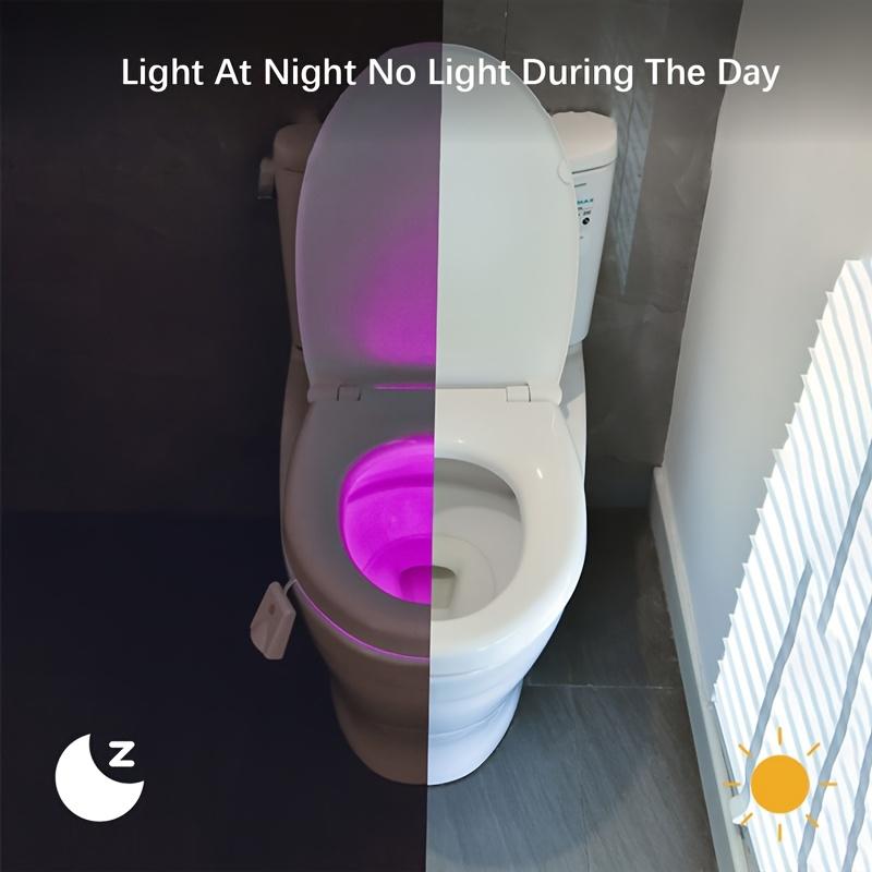 Toilet Motion Sensor Lights, USB Rechargeable LED Night Light, RGB Toilet Bowl Night Light for Bathroom Ambient Lighting