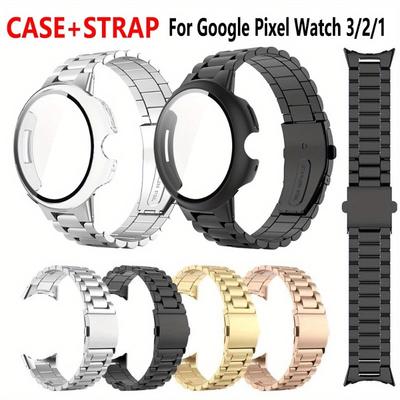 Metal Strap+Case For Piexl Watch 1 2 3 41mm 45mm Metal Stainless Steel Watchband Accessories