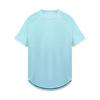 Summer Men T-shirt Round Neck Solid Color Mesh Short Sleeve Quick Dry Loose Elastic Pullover Casual Daily Wear Fitness Sport Top
