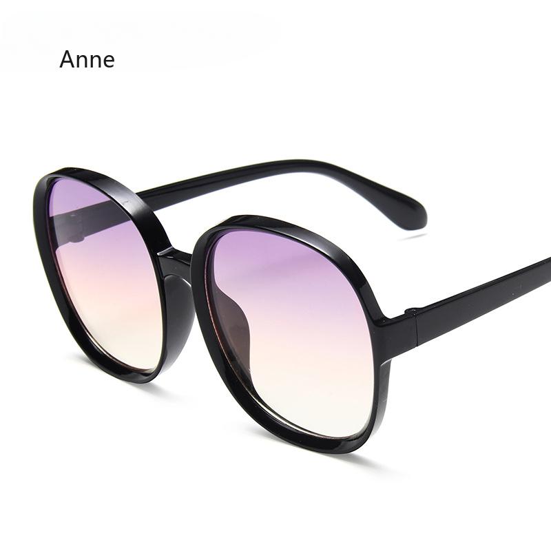 Classic Big Frame Luxury Women Sunglasses  Designer Fashion Plastic Vintage Round Gradient Sun Glasses Uv400 Eyewear