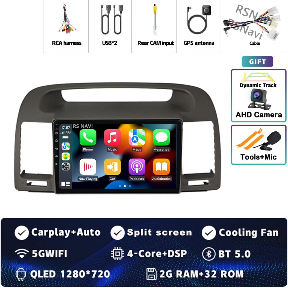 

Android 14 Carplay Автомагнитола для Toyota Camry 5 XV 30 2001 - 2006 Мультимедийный Видеоплеер Навигация GPS Стерео 2Din DVD BT