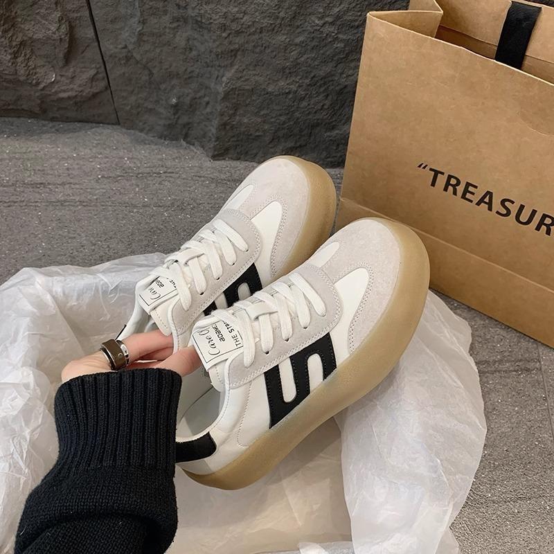 Leather platform women's new shoes women's shoes women's versatile sports and leisure shoes