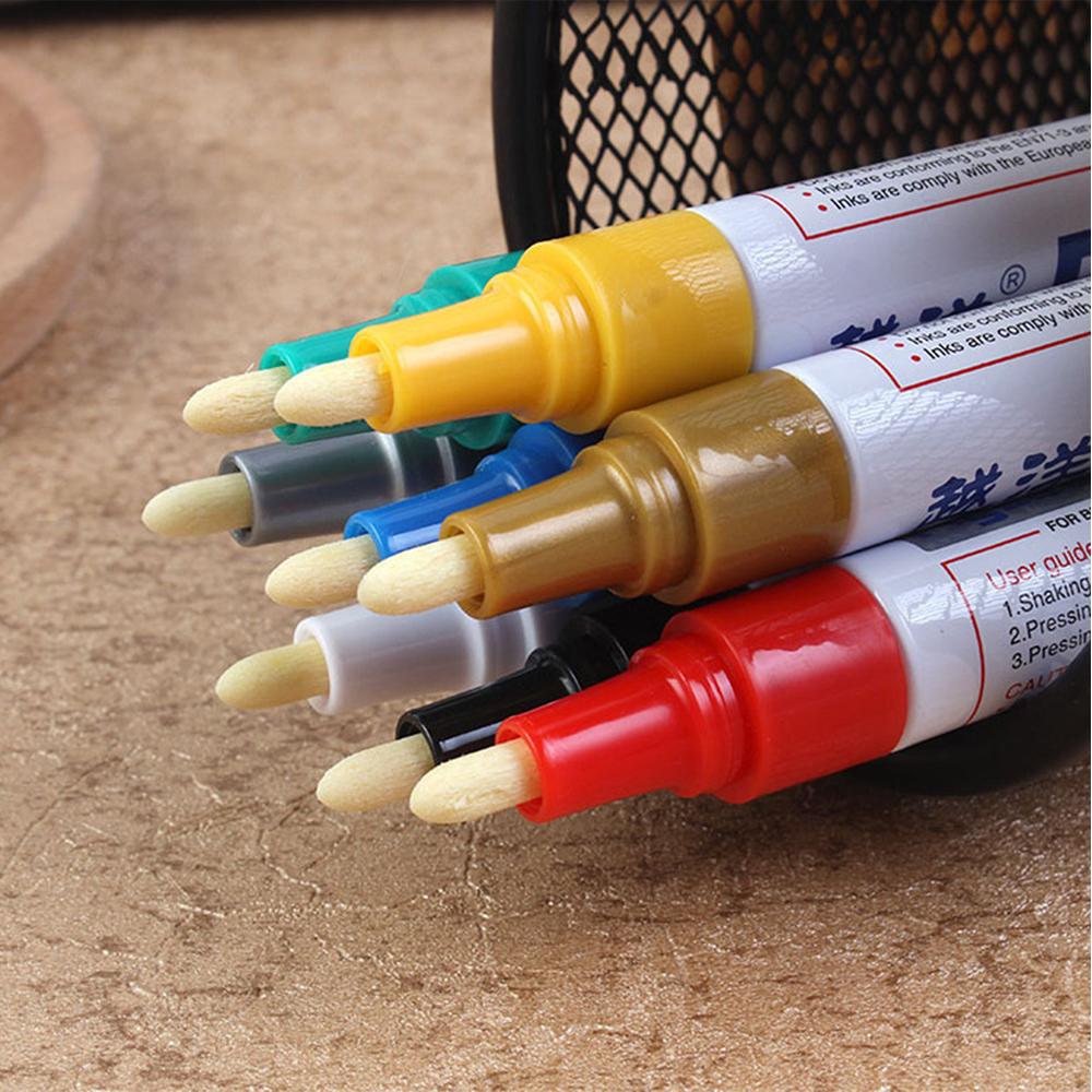 Colors Polishing Waxing Sponge Paint Marker Painting Pens Permanent Waterproof Tyres Cars Doodle Oil Pen Paint Cleaner Polishes