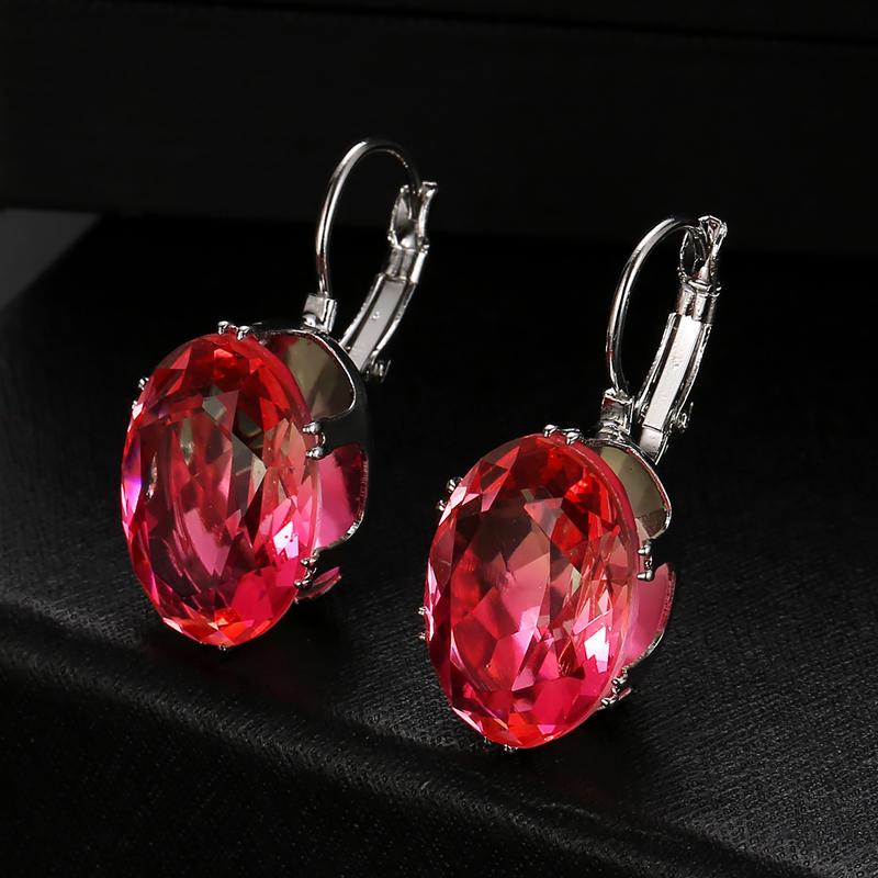 WWJ Unique Mix Color Cubic Zirconia Drop Earrings Gradient Ear Stud