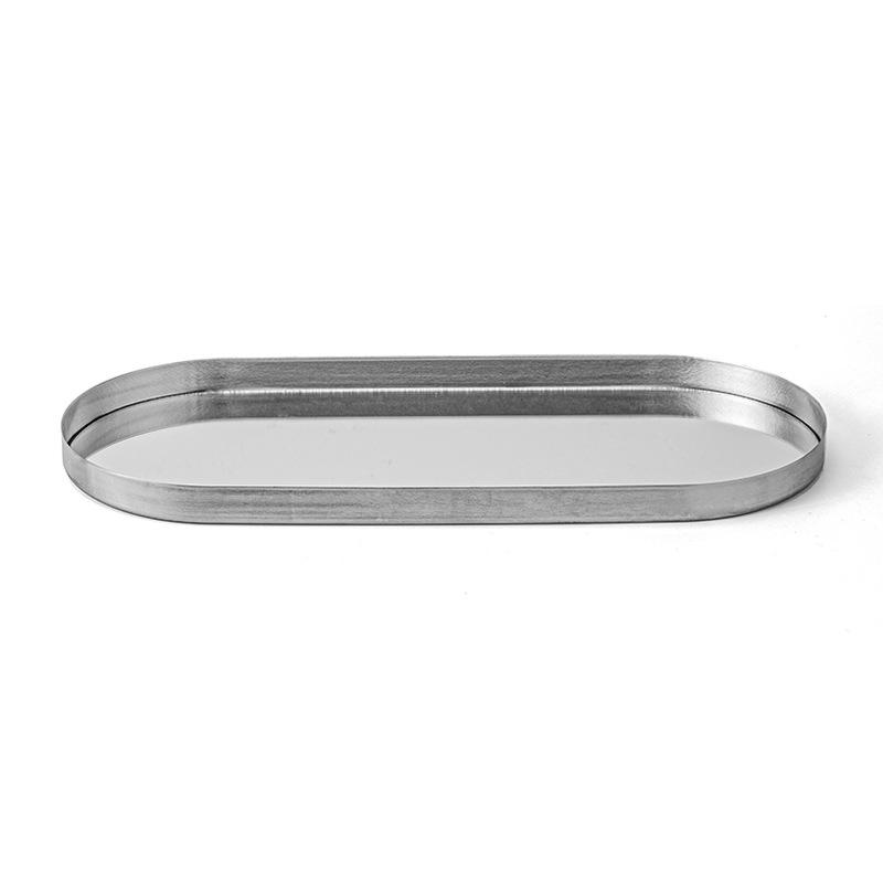Nordic Light Luxury Jewelry & Cosmetics Storage Tray with Mirror for Desktop Decor and Aromatherapy