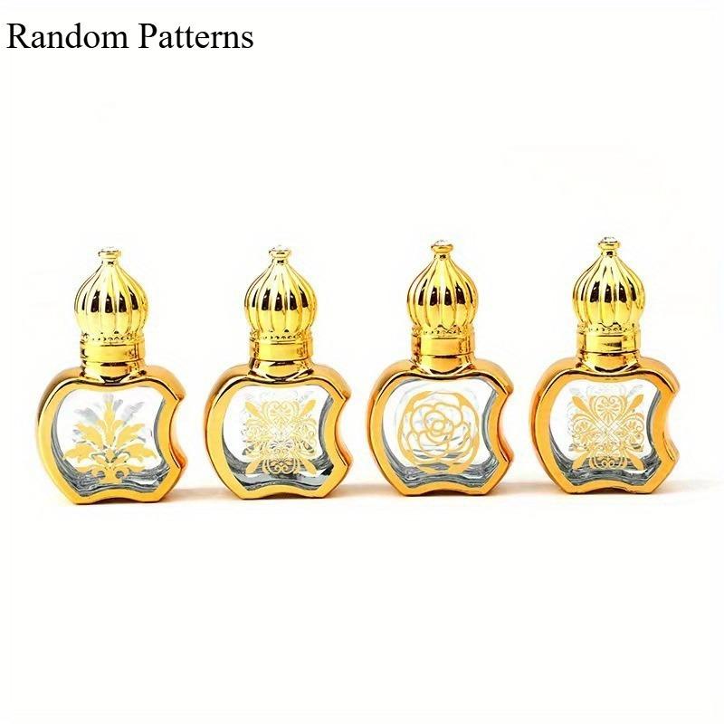 

4 шт./набор 6 мл Роскошный Золотой Роллер для Эфирных Масел Многоразовый Флакон для Духов Стеклянный Ролик Флакон для Эфирных Масел Косметика 4pcs/set