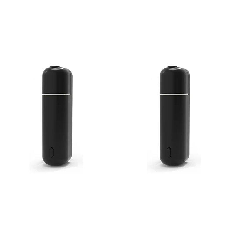 2X Car Aroma Diffuser Mini USB Rechargeable Scent Machine Fragrance Oil Air Freshener Essential Oil Diffuser Ventclip,A