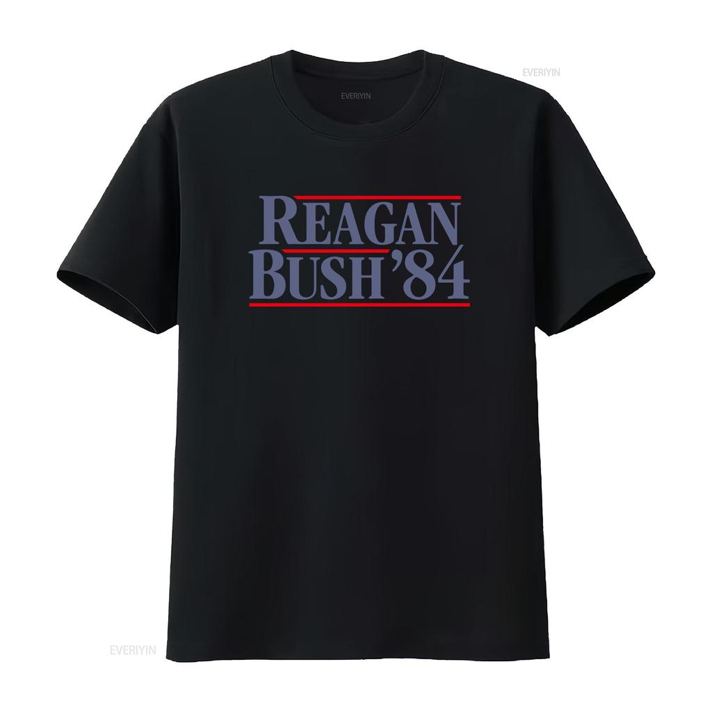 Reagan Bush 84 President Campaign 1984 Retro Vintage Premium Blend T Shirt Vintage Washed Designer Clothes Stylish Breathable
