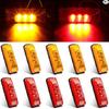 10 Pcs 3.9 Inch Truck Trailer Lights 3 LED Front Rear Side Marker Lights Indicat