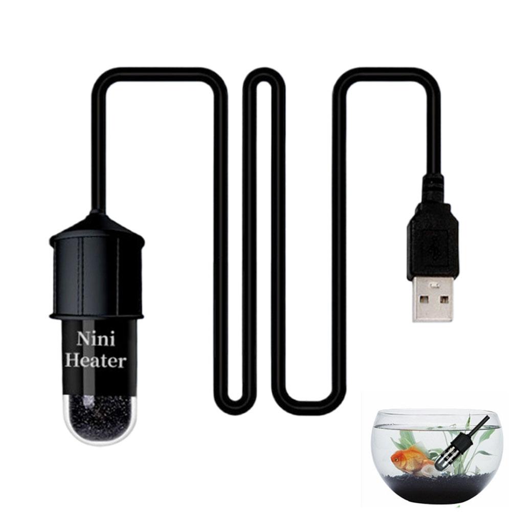 Мини нагреватель для аквариума, нагреватель для аквариума, погружной термостат-нагреватель, регулируемая температура 18-34°C, USB-зарядка