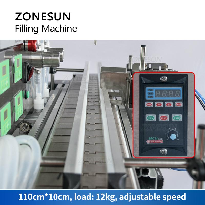 ZONESUN ZS-DTMP4AL Benchtop Automatic Four Injectable Heads Foamy Soap Liquid Essential Oil Drink Juice Bottle Filling Machine