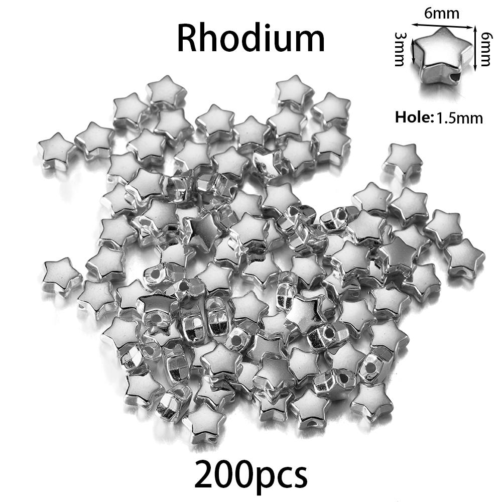 200-400Pcs CCB Multiple Styles Charm Spacer Beads Wheel Bead Flat Round Loose Beads For DIY Jewelry Making Supplies Accessories