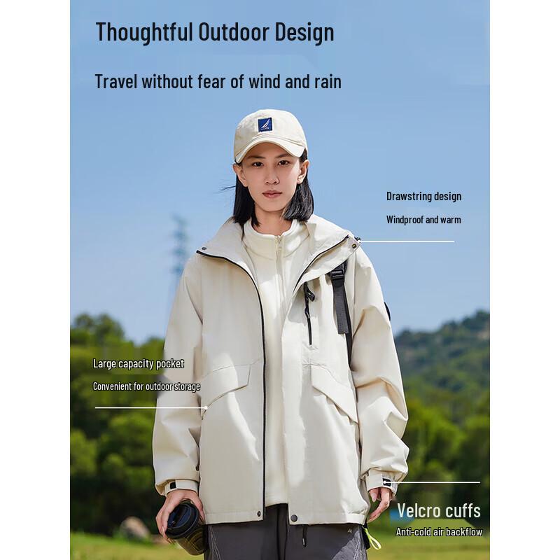 VANCAMEL Men's 3-in-1 Windproof Outdoor Jacket