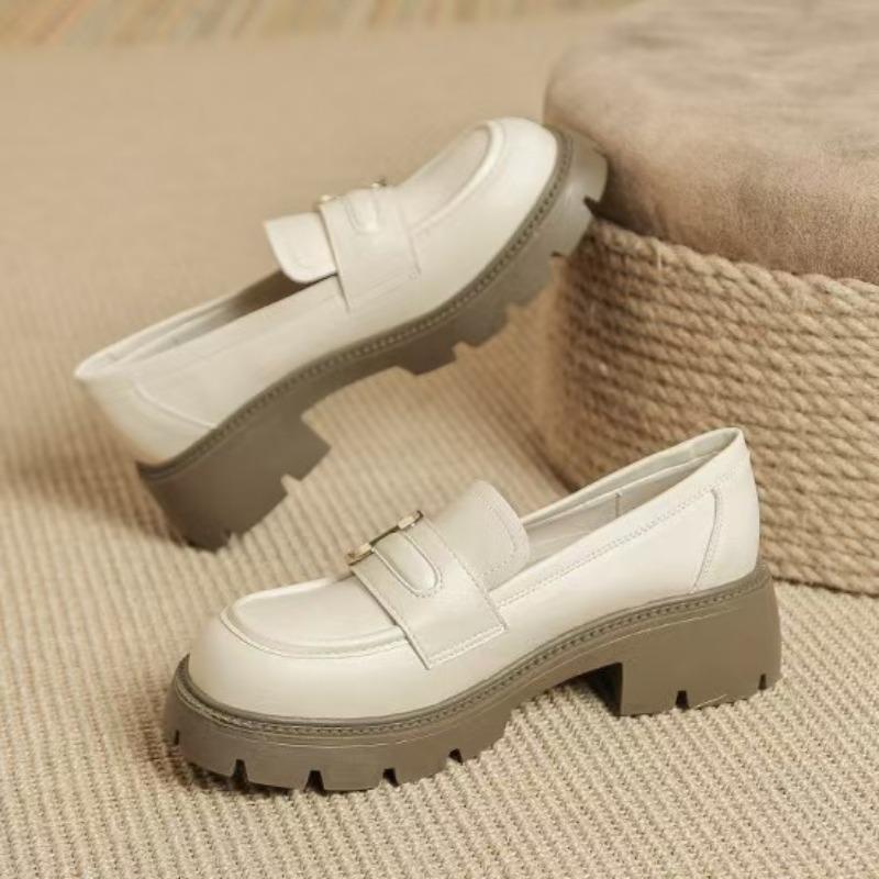 College Coarse Heel Platform Mary Jane Single Shoes Women's New Autumn and Winter Versatile Height Gainer