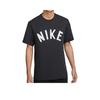 Letter Logo Print Pullover Breathable Short-Sleeve T-Shirt for Men Black