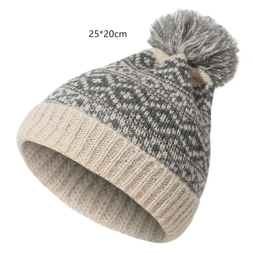 Unisex Womens Winter Warm Pom Pom Hat Cable Bobble Hat Pom Wooly Cap Knitted Beanie Cap