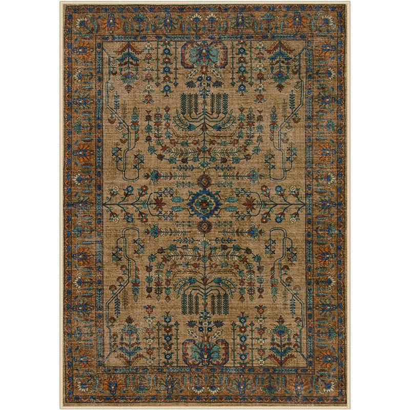 

Зеленый ковер для гостиной, ковер с растениями и цветами, машинная стирка, нескользящий коврик, ковры для украшения дома, для спальни, прикроватный коврик для пола 50x80cm