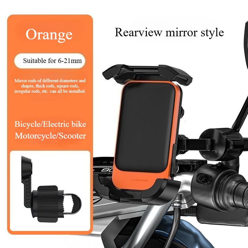 Shock Resistant Motorcycle Phone Holder for Delivery Riders Electric Bicycle Navigation Mount Stable Clamp for Mobile Phones