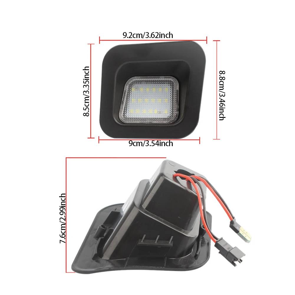 Car Rear Number Plate Lamp White LED License Plate Light Assembly Signal Lamp For Dodge RAM 1500 2500 3500 3rd&4th Gen 2003-2018