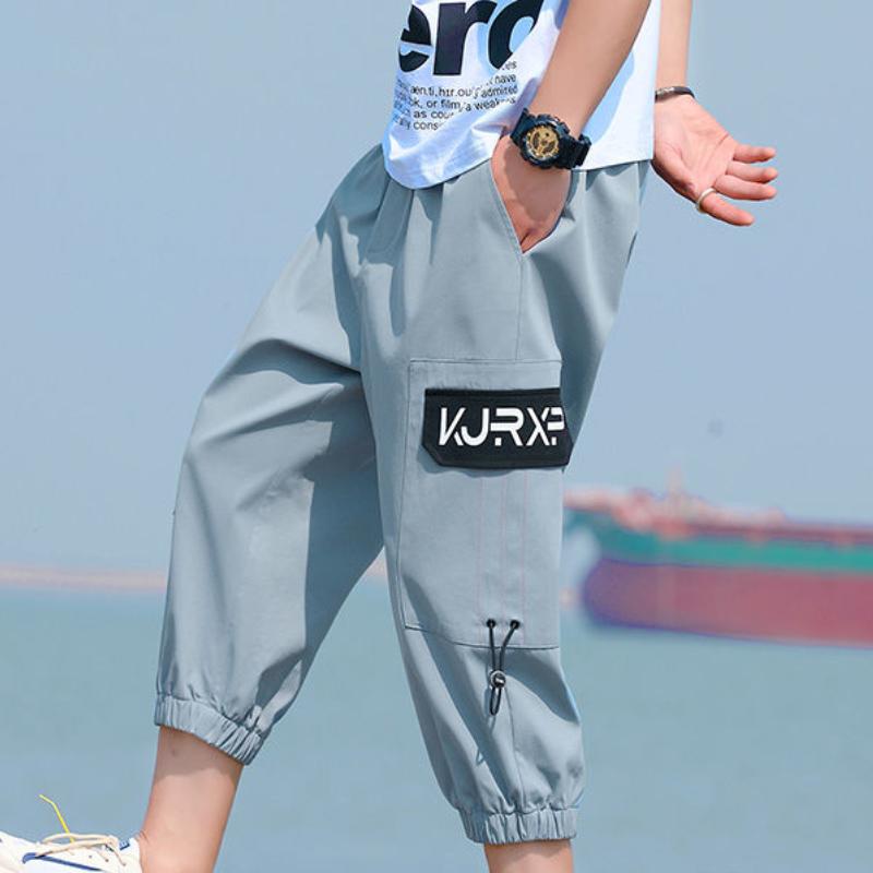 Men's Work  Cargo PantsIce Silk Shorts Casual and Fashion Summer Street Hip Pop Sports Shorts