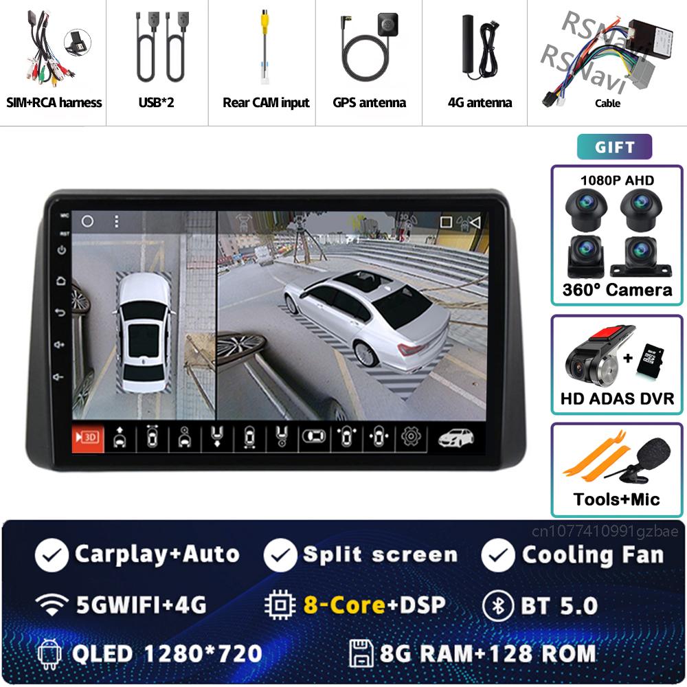 Android 14 Carplay Car Radio For Chrysler Grand Voyager 5 For Dodge Grand Caravan 2008 2011-2020 GPS Multimedia Stereo Head Unit
