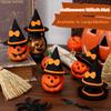 New Non-woven Halloween Witch Hat Small Craft DIY Decorations Doll Hat Miniature Cap Halloween Costume Accessory