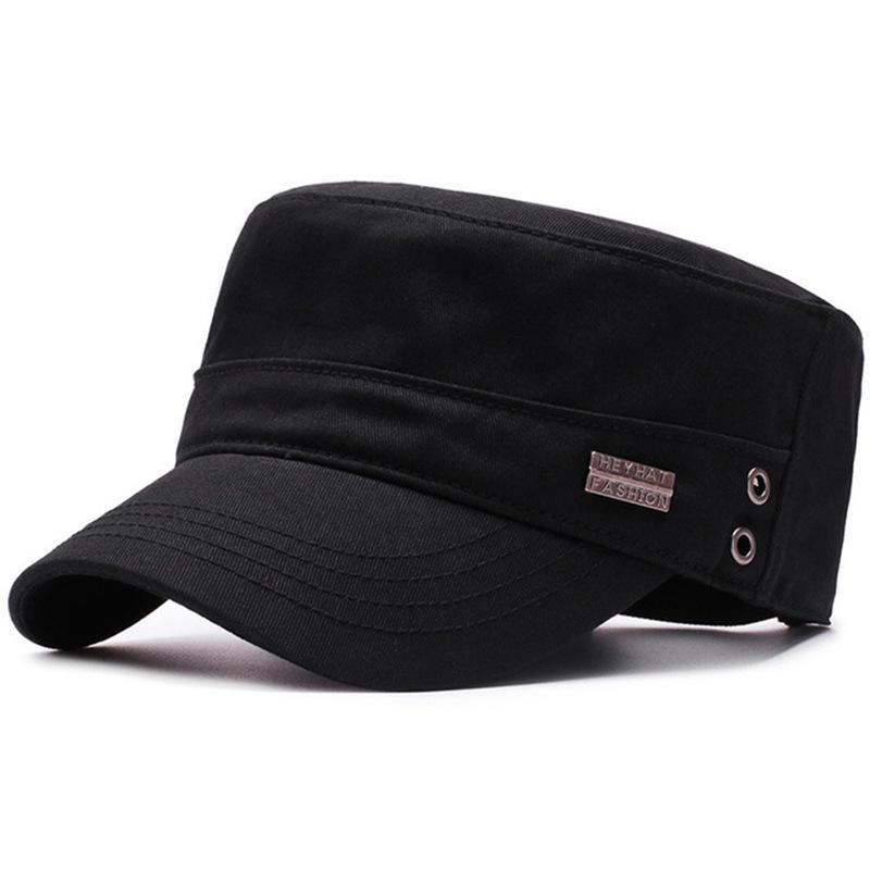 

Мужская корейская военная кепка : Дышащая, повседневная, унисекс плоская кепка на все времена года. Adjustable for 55-59cm Head Circumference