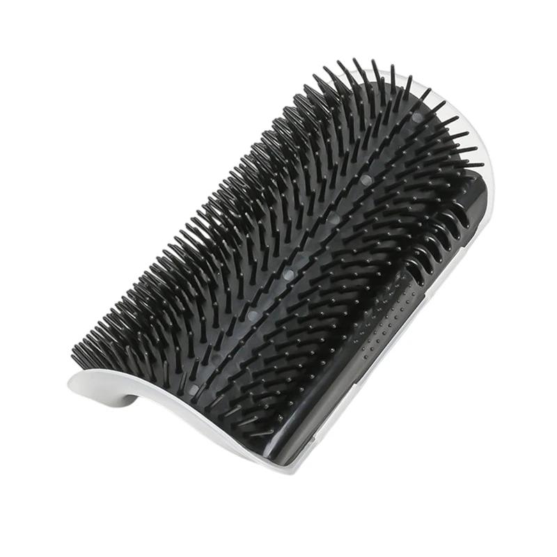 

Массажная щетка для кошек для удаления выпавшей шерсти, альтернатива перчатке против линьки, устройство для растирания с массажными точками для спины кошки чёрный