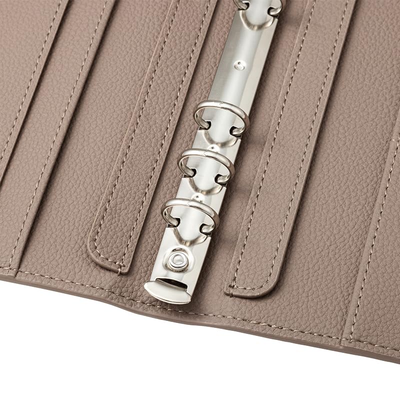 GRAMAS 2024 System Planner, A5 Size, Shrink PU Leather, Cultivate "petal" Business Planner with Card Storage